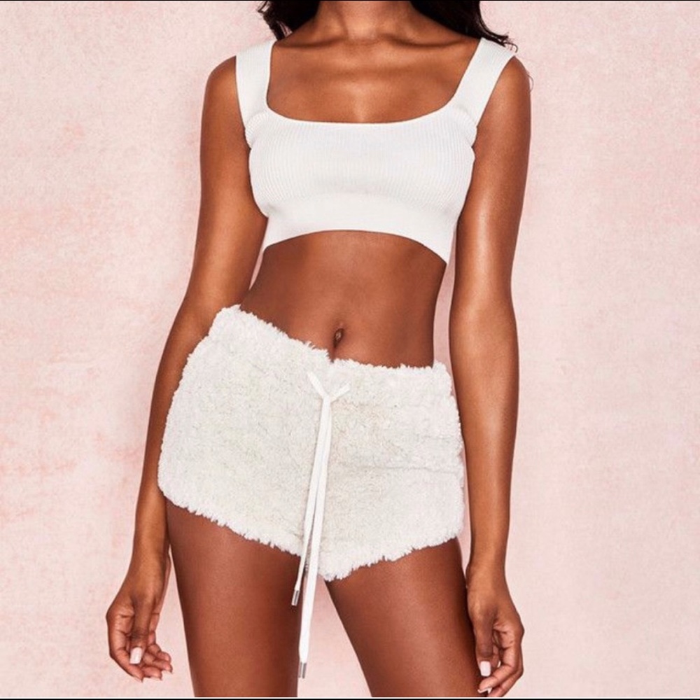 BAMBI CREAM TEDDY SHORTS